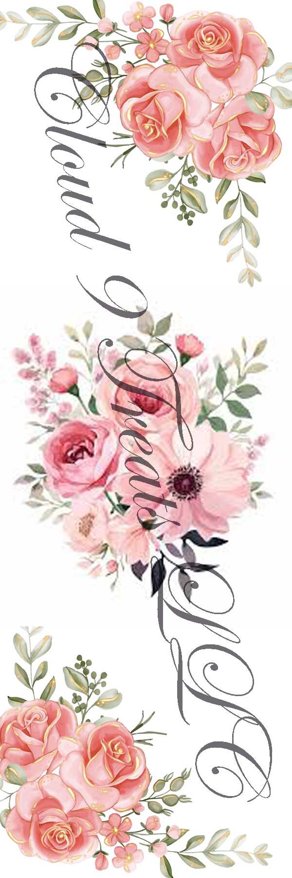 Pink Flowers Bookmark